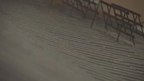 Rain flows down on a roof Stock-Footage 245478405