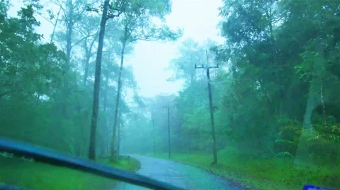Rain forces while driving. Video stock 50851016