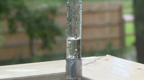Rain in the Gauge Stock Footage 54713197
