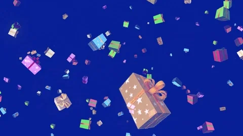 A rain of gifts. Stock Footage 118253419