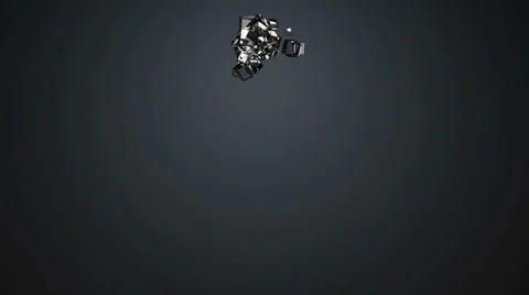 Rain of glass cubes Stock Footage 36635212