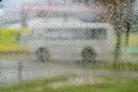 Rain on the glass Stock-Fotos