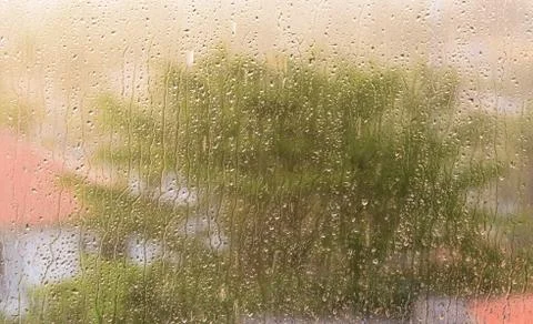 Rain on the glass Foto stock