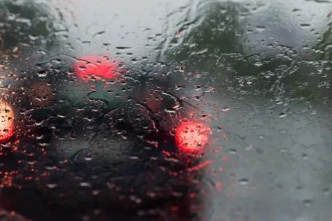 Rain on the glass Stock Photos