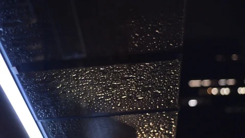 Rain on Glass - walking camera slide. Stock Footage 101566557