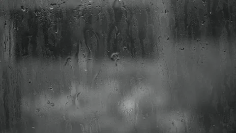 Rain in the glass window Stock Footage 155875703