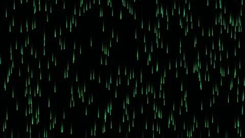 Rain of Glowing Digital Particles Falling Down Creating a Technology Stream Video stock 334959901