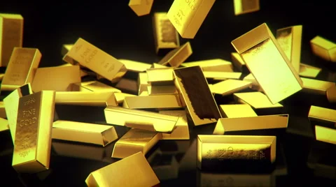 Rain of Gold - Slow Motion Stock Footage
