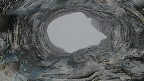 Rain in the gorge. 3D Render Stock Footage 199865798