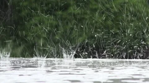 Rain on a grey table Stock Footage 11136498