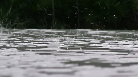Rain on a grey table Stock Footage 11136787