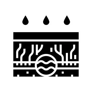 Rain gutter drainage system glyph icon vector illustration Illustrazione stock