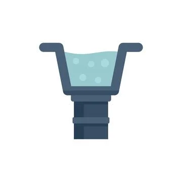 Rain gutter icon flat isolated vector Stock Illustration
