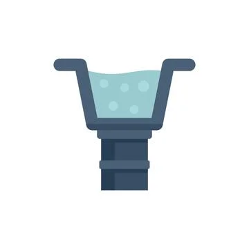Rain gutter icon flat isolated Stock Illustration