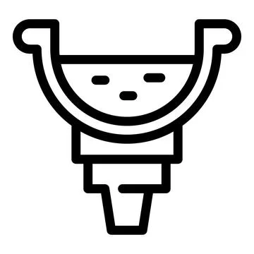 Rain gutter icon, outline style Stock Illustration
