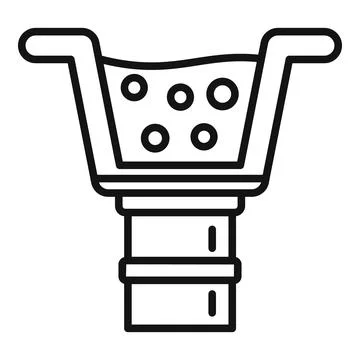 Rain gutter icon, outline style Illustrazione stock
