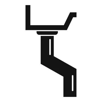 Rain gutter icon, simple style Stock Illustration