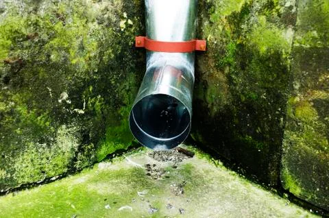 Rain gutter Foto stock