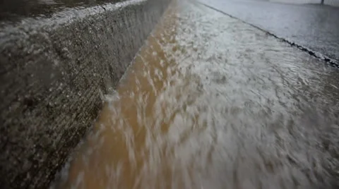 Rain in Gutter Seamless Loop Stock Footage 40063139