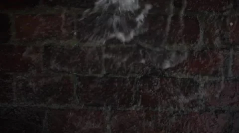 Rain gutter spash Stock Footage 49985299