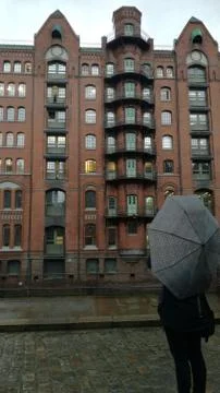 Rain in Hamburgo Foto stock
