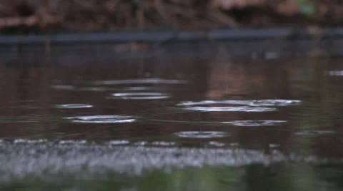 Rain Hitting Concrete Soft 스톡 동영상 27443900