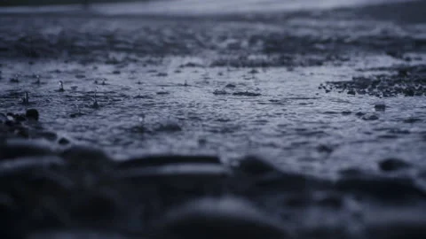 Rain Hitting Ground Stock Footage ~ Royalty Free Stock Videos | Pond5