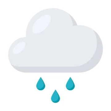 Rain Icon with Cloud Stock Illustration