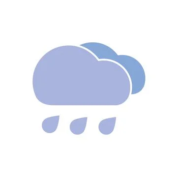 Rain icon. Cloud signs. Storm weather symbol. Raindrop symbols. Rainy icons Stock-Illustration