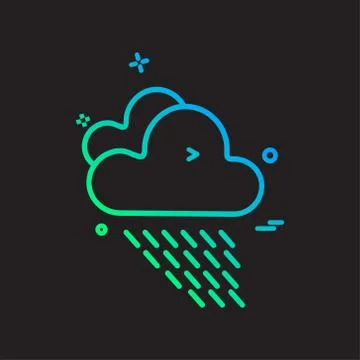 Rain icon design vector Illustrazione stock