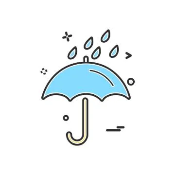 Rain icon design vector Illustrazione stock