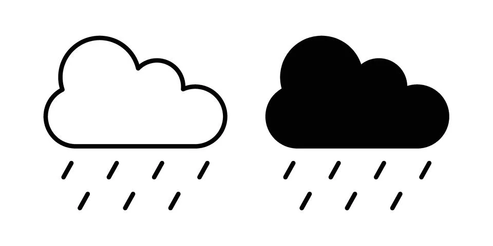 Rain icon graphic element. web icon set Stock Illustration