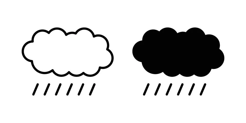Rain icon or illustration vector symbols Stock Illustration