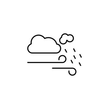 Rain icon. Simple line, outline vector of autumn icons for ui and ux, website or Illustrazione stock
