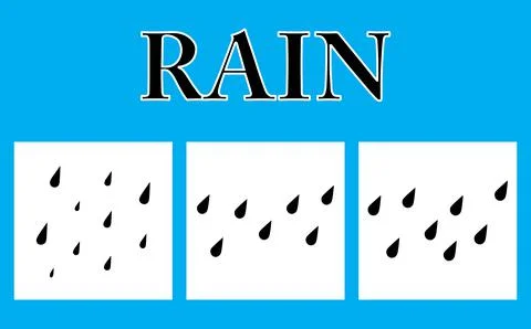 Rain icon symbol. vector isolated on white Stock Illustration