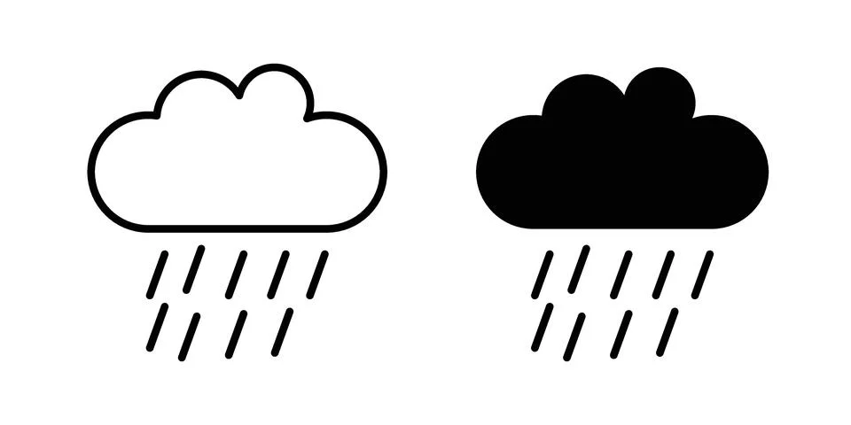 Rain icon vector design illustrations Stock Illustration
