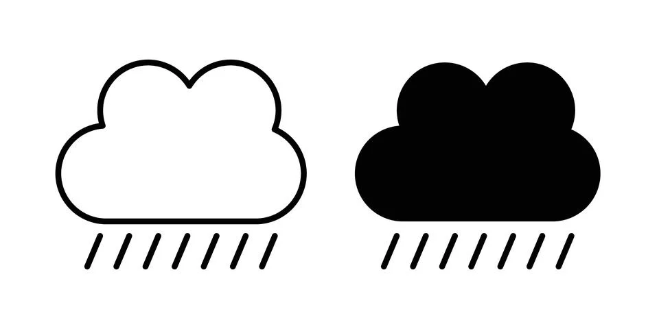 Rain icon vector editable eps10 Stock Illustration