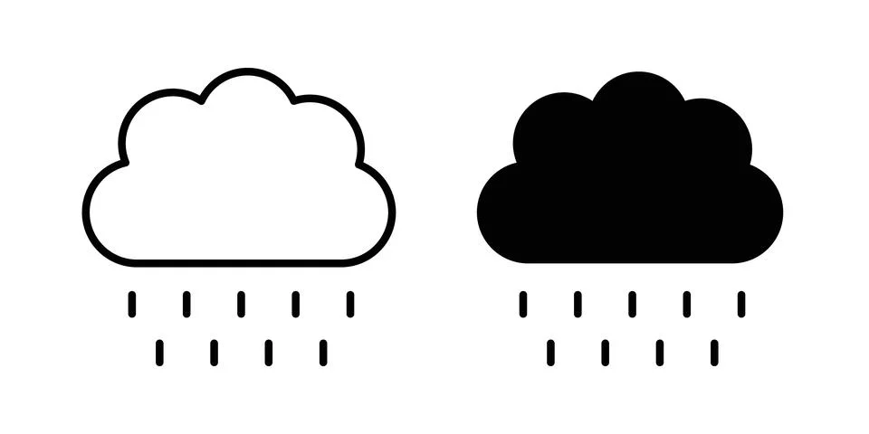 Rain icon vector symbol graphics 库存插图