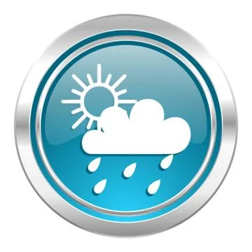 Rain icon, waether forecast sign. Stock Illustration
