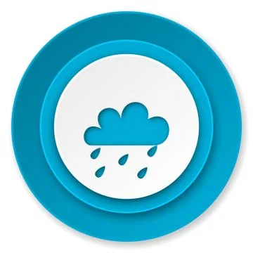 Rain icon, waether forecast sign. Stock Illustration