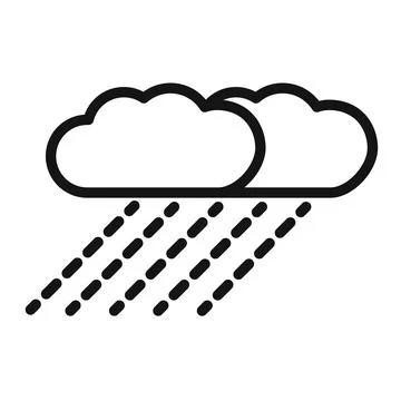 Rain Icon for Weather Forecasting Apps and Travel Planning Tools Stock Illustration