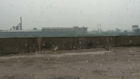 Rain In The Industrial Area Stock-Footage 73823306