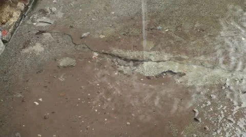 Rain inside old house Video stock 11052950