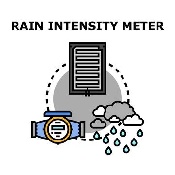 Rain intensity meter and water measurement concept Иллюстрация