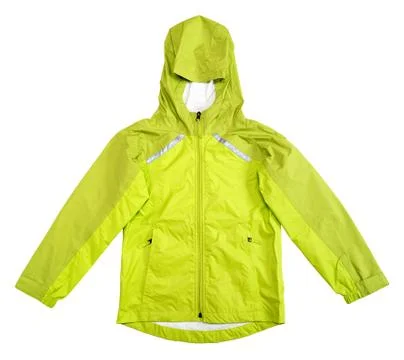 Rain jacket isolated on white background Stock Photos