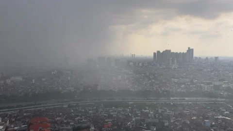 Rain in Jakarta Stock Footage 239594661