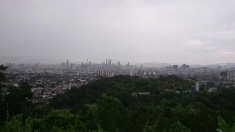 A rain KL view Stock Footage 145802429