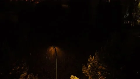 Rain lamp post Stock Footage 201112909