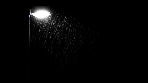 Rain Light  Slow Motion Stock Footage
