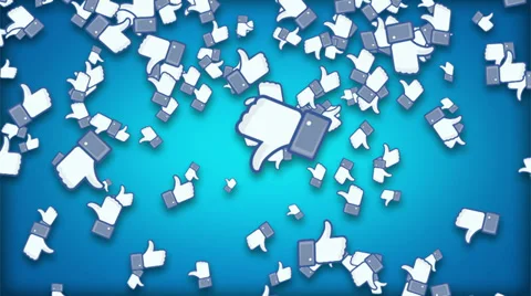 Rain of Likes Stock Footage 39139312